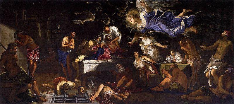 Jacopo Tintoretto St Roch in Prison Visited by an Angel